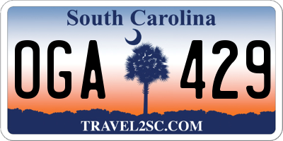 SC license plate OGA429