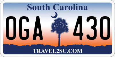 SC license plate OGA430