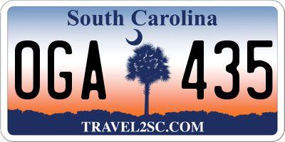 SC license plate OGA435