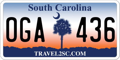 SC license plate OGA436