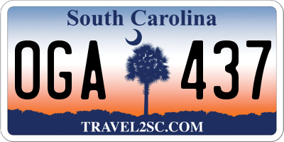 SC license plate OGA437