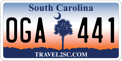 SC license plate OGA441