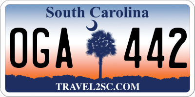SC license plate OGA442