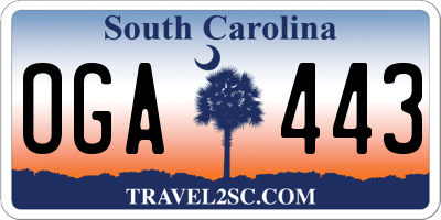 SC license plate OGA443