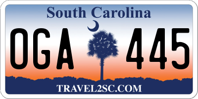 SC license plate OGA445