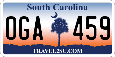 SC license plate OGA459