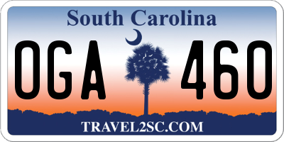 SC license plate OGA460