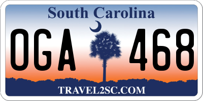 SC license plate OGA468