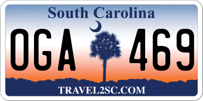 SC license plate OGA469