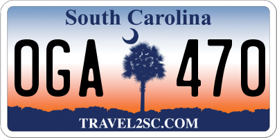 SC license plate OGA470
