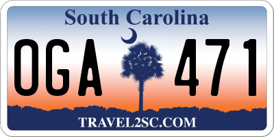 SC license plate OGA471
