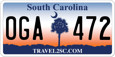 SC license plate OGA472