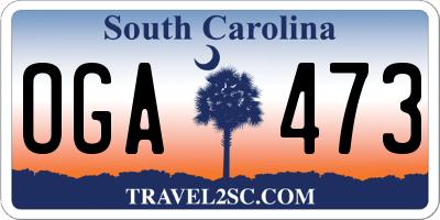 SC license plate OGA473
