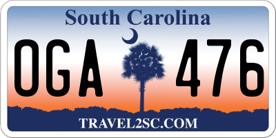 SC license plate OGA476