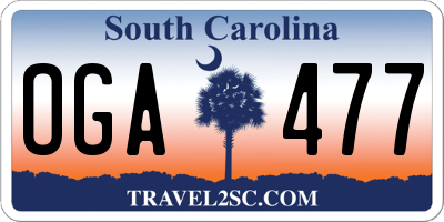 SC license plate OGA477