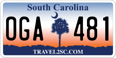 SC license plate OGA481