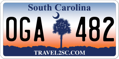 SC license plate OGA482