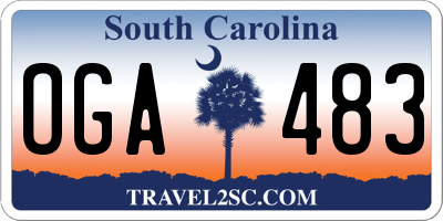 SC license plate OGA483