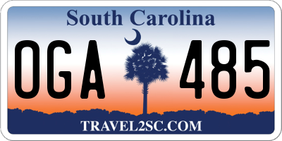 SC license plate OGA485