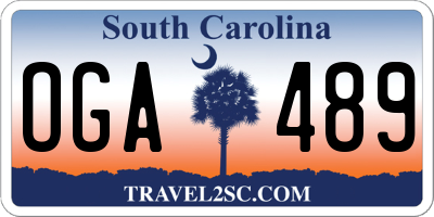 SC license plate OGA489
