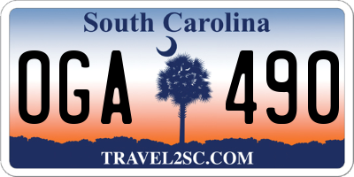 SC license plate OGA490