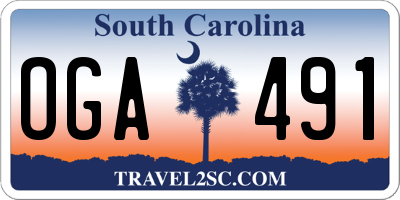 SC license plate OGA491