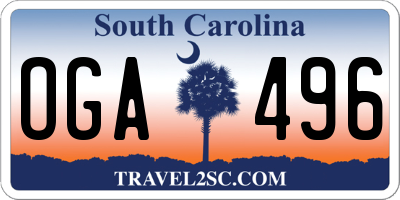 SC license plate OGA496