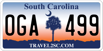 SC license plate OGA499