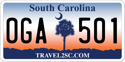 SC license plate OGA501
