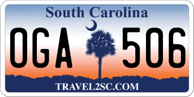 SC license plate OGA506