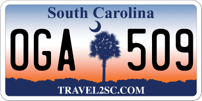 SC license plate OGA509