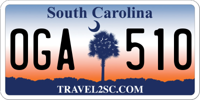 SC license plate OGA510