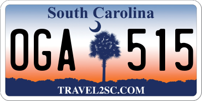 SC license plate OGA515