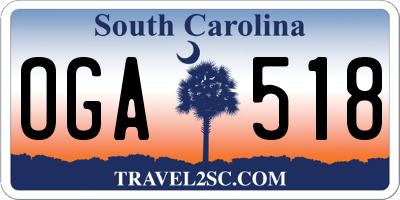 SC license plate OGA518