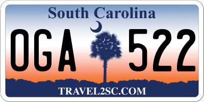 SC license plate OGA522
