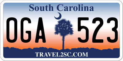SC license plate OGA523