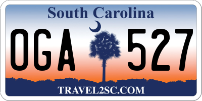 SC license plate OGA527
