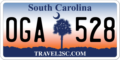 SC license plate OGA528