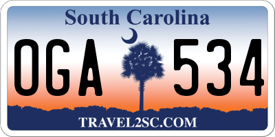 SC license plate OGA534