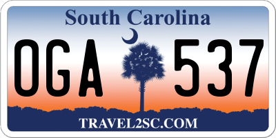 SC license plate OGA537
