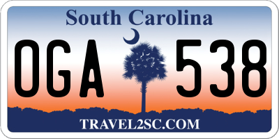 SC license plate OGA538
