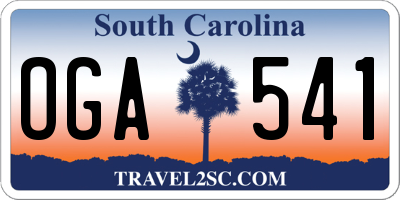 SC license plate OGA541