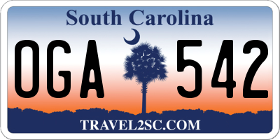 SC license plate OGA542