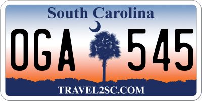 SC license plate OGA545