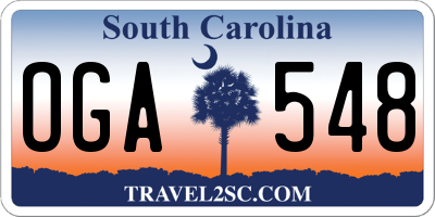 SC license plate OGA548