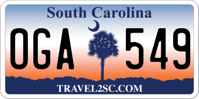 SC license plate OGA549