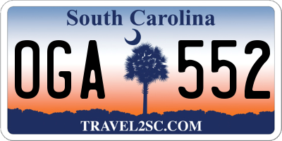 SC license plate OGA552