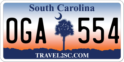 SC license plate OGA554