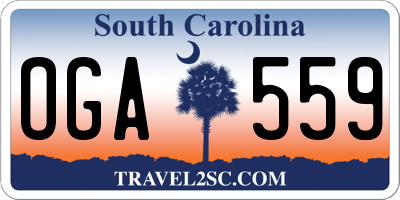 SC license plate OGA559