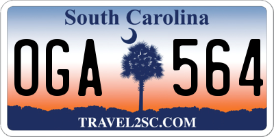 SC license plate OGA564